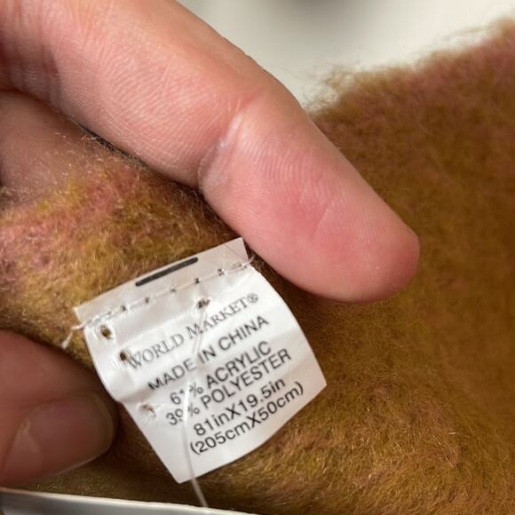 New! Cost Plus World Market huge color block scarf - Picture 6 of 9